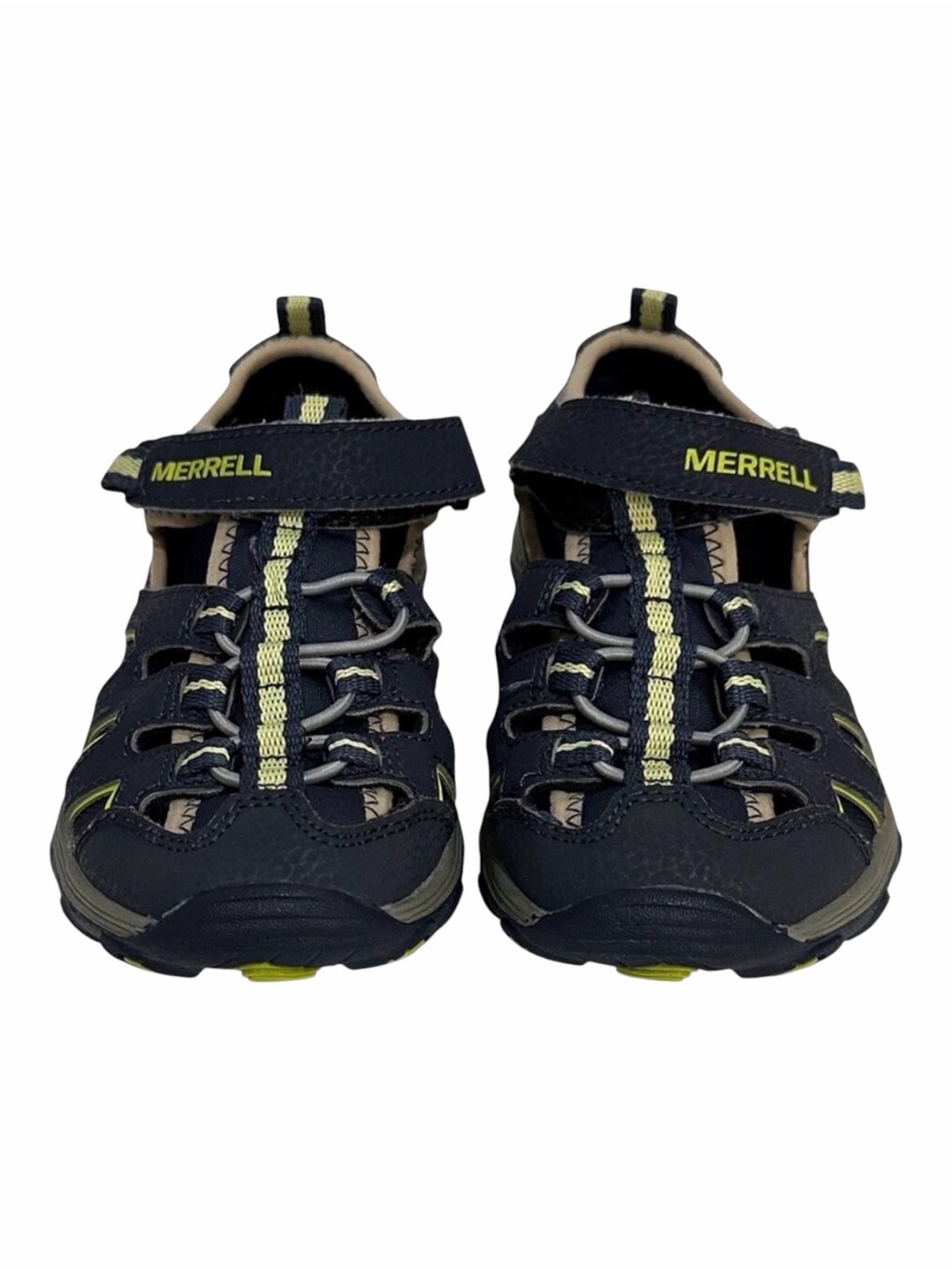 Merrell gray and‎ green unisex boy or girl sandals size 13